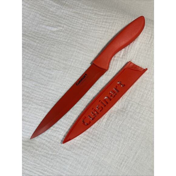 CUISINART 7" SANTOKU KNIFE CERAMIC COATED 502355 Red - Picture 1 of 3